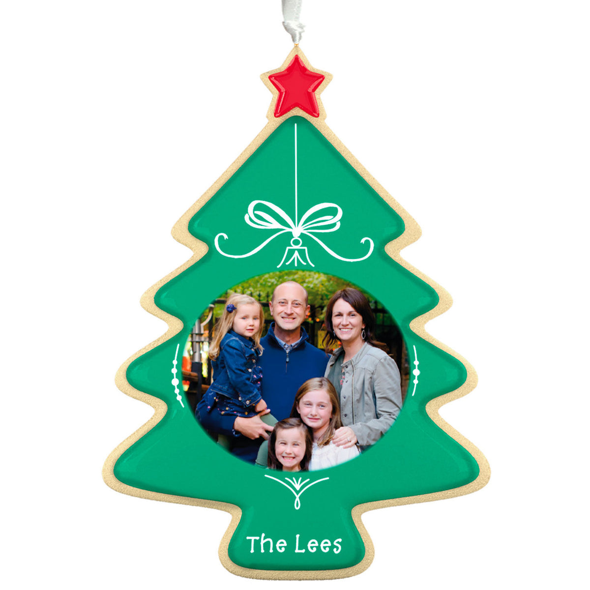 Sweet Memories Sugar Cookie Tree Personalized Ornament, Custom Oval Photo and Text