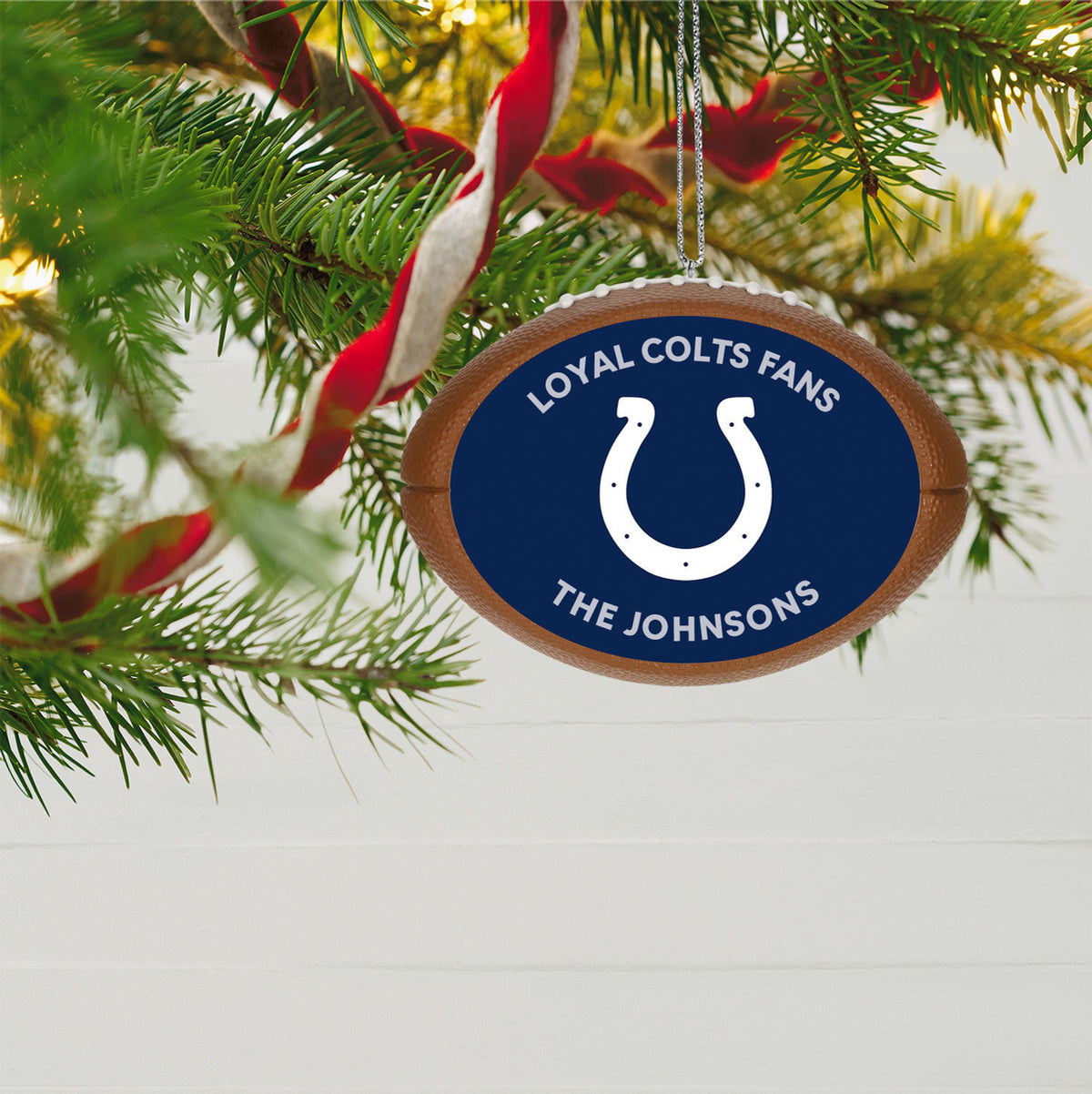 NFL Indianapolis Colts Football Personalized Ornament, Custom Text
