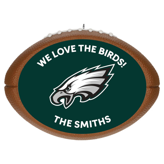 NFL Philadelphia Eagles Football Personalized Ornament, Custom Text