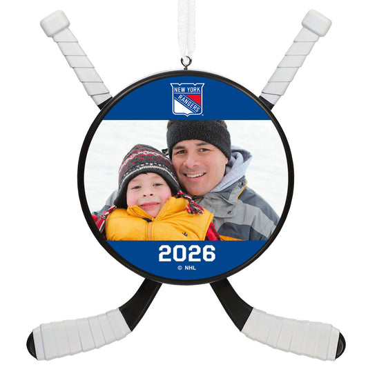 NHL New York Rangers® Hockey Personalized Ornament, Custom Photo and Text