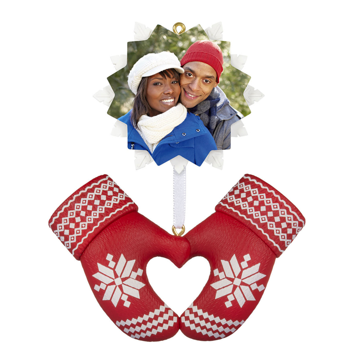 Merry Mittens Personalized Ornament, Custom Photo