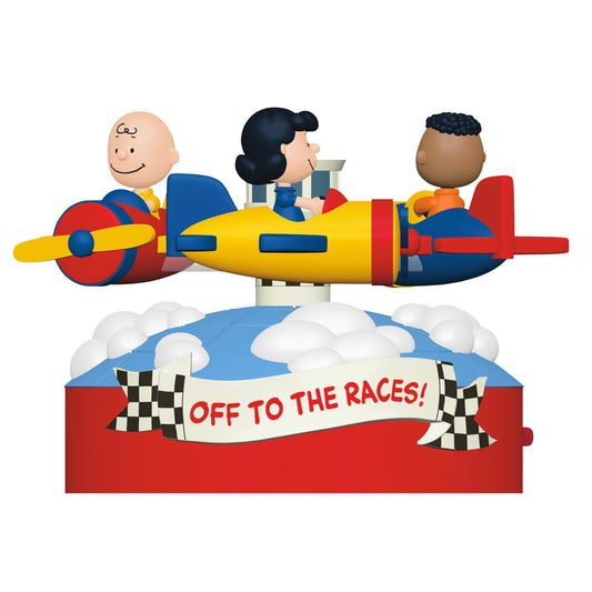The Peanuts® Gang Off to the Races! Musical Ornament With Motion