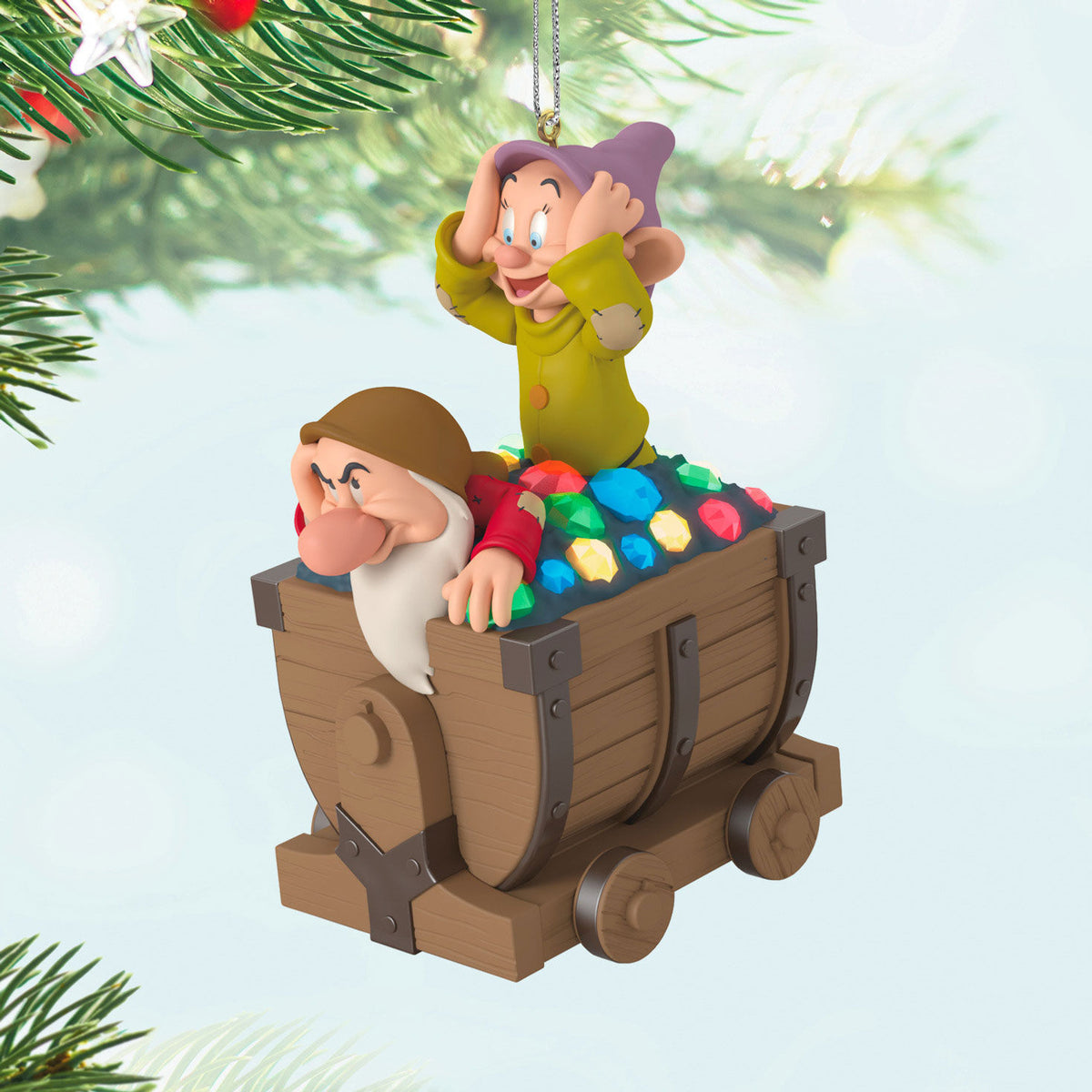 Disney Snow White and the Seven Dwarfs Off We Go! Musical Ornament With Light