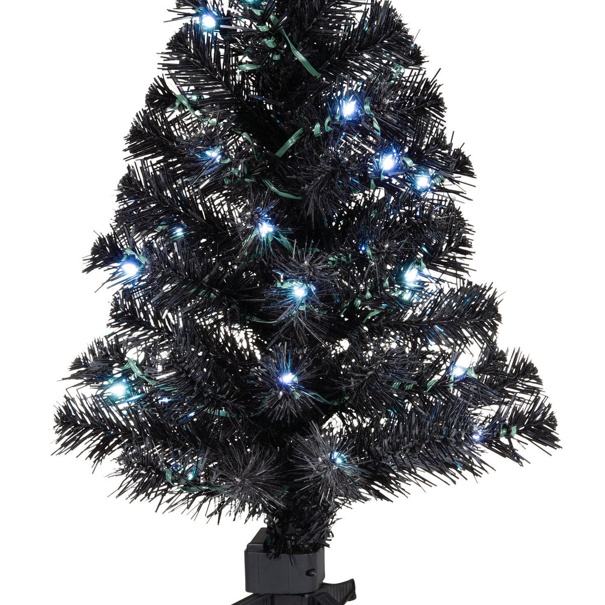 Mini ShowToppers Black Christmas Tree With Light, 17"